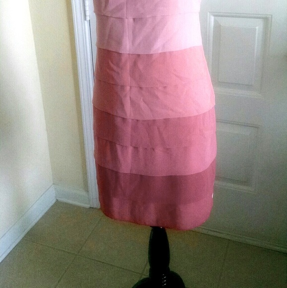 Lauren Conrad Rose Pink Ombré Pleated A-line Dress - Picture 10 of 12